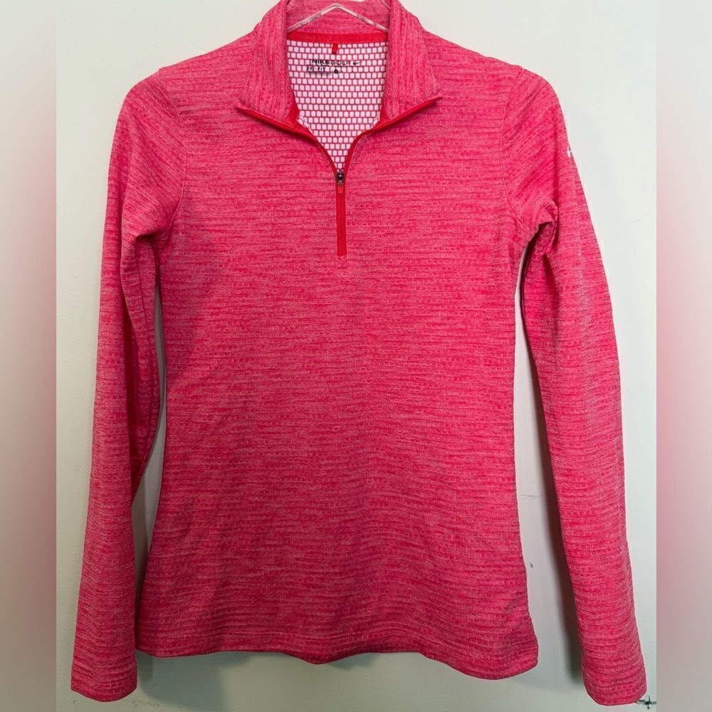 Nike Lucky Azalea Half Zip Golf Pullover Womens 831075 653 Red Heater Sz Small